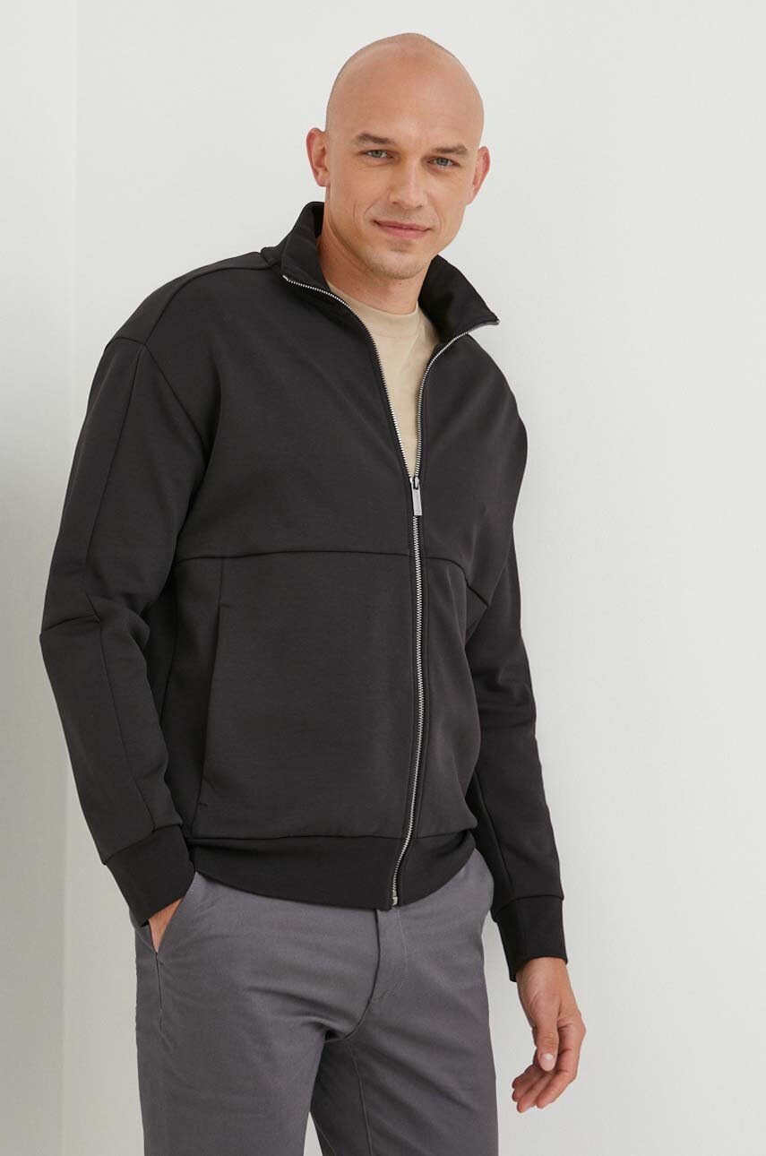 

Суичър Calvin Klein в черно с изчистен дизайн, Черен