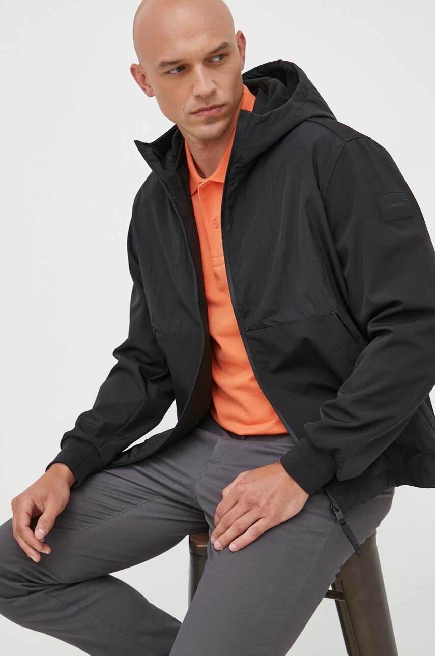 

Яке Calvin Klein в черно преходен модел, Черен