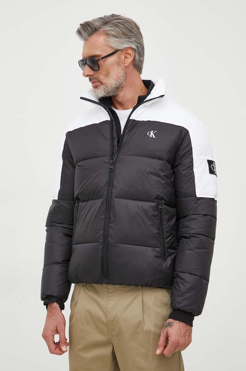 

Яке Calvin Klein Jeans в черно преходен модел, Черен