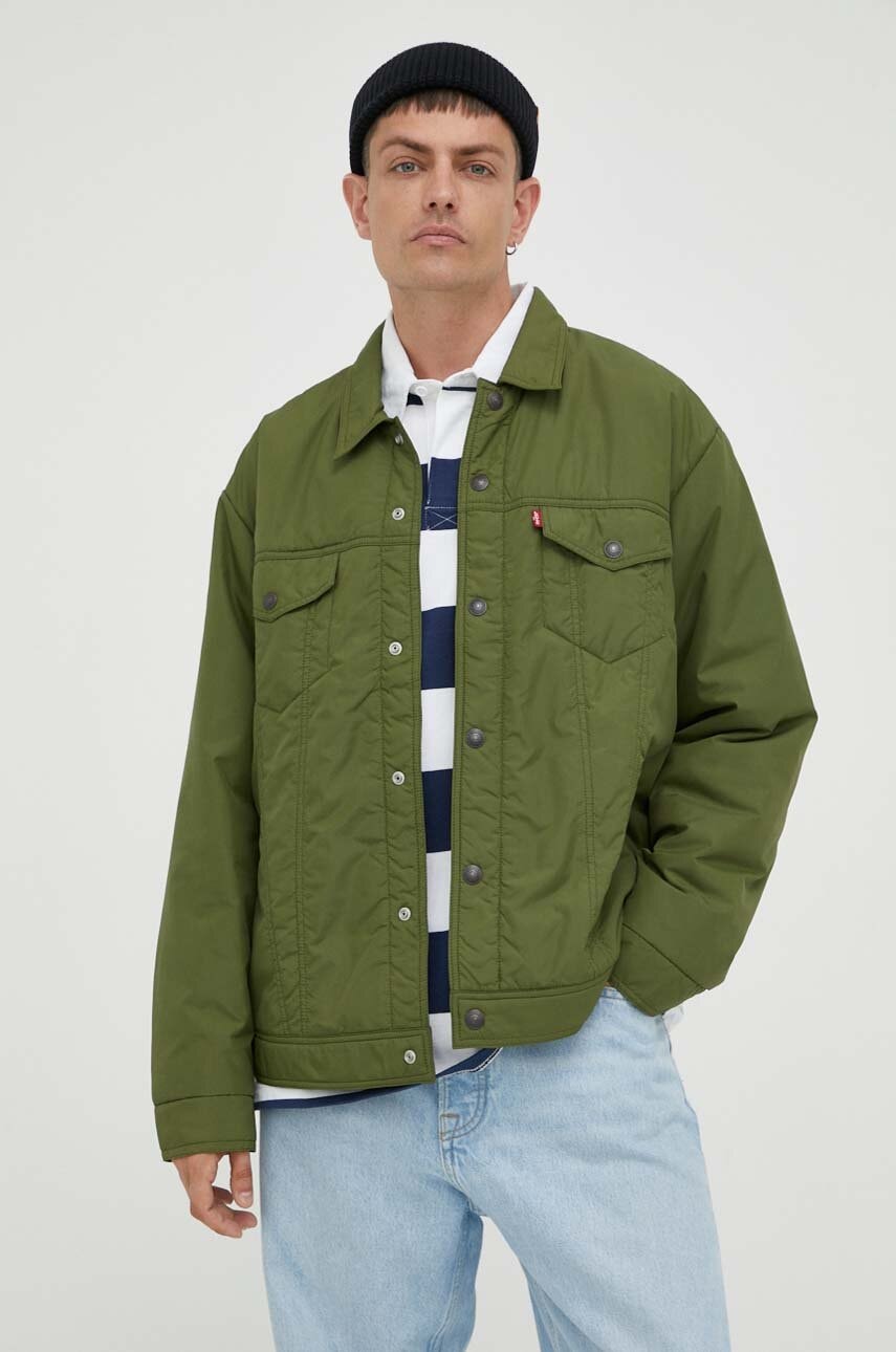 Levi's Geaca Barbati, Culoarea Verde, De Tranzitie