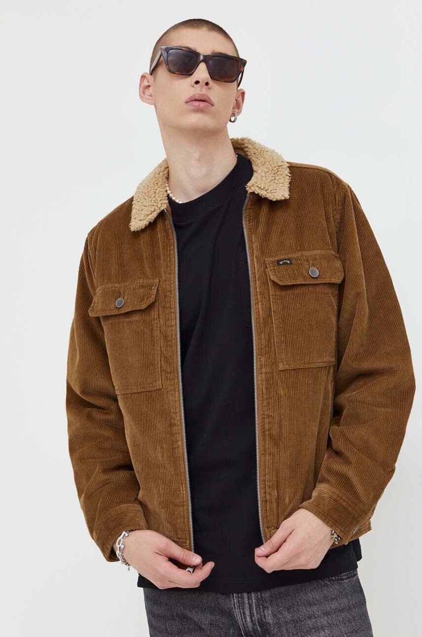 

Джинсово яке Billabong в зелено преходен модел, Зелен