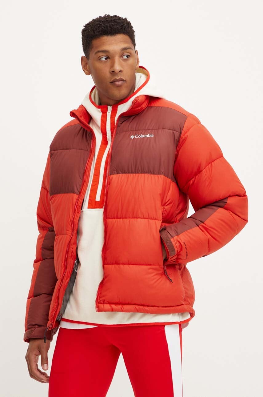 Columbia geaca barbati, culoarea rosu, de iarna Columbia geaca barbati, culoarea rosu, de iarna