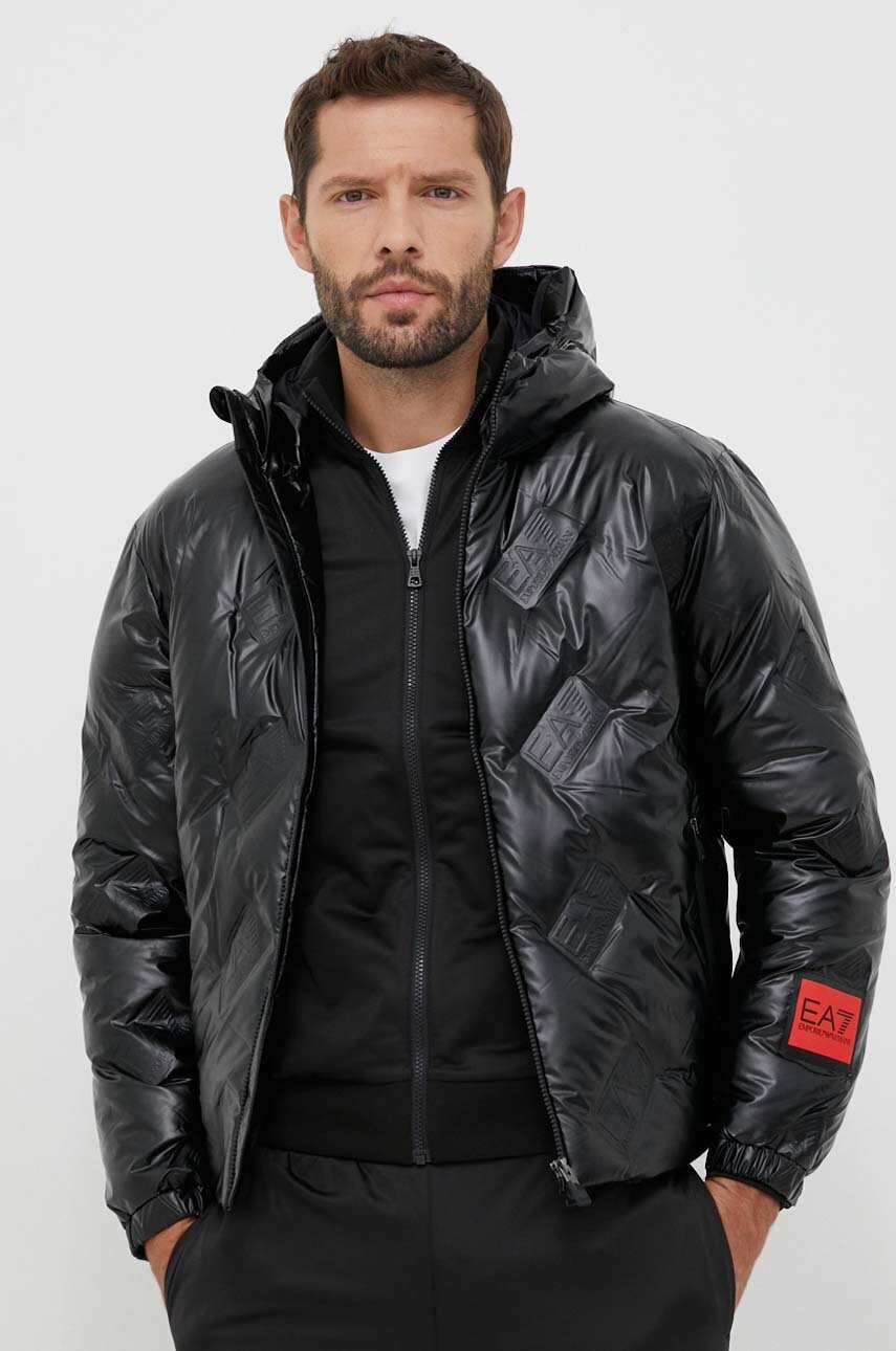 

Куртка EA7 Emporio Armani чоловіча колір чорний зимова oversize