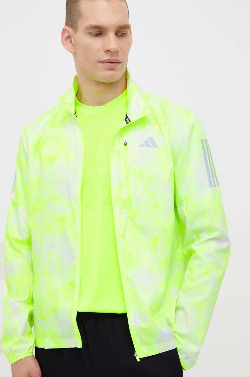 adidas Performance windbreaker Own the Run culoarea verde, de tranzitie