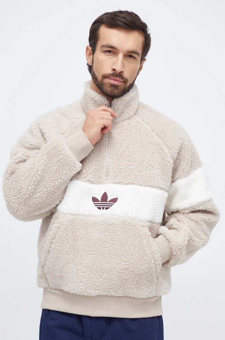 

Кофта adidas Originals мужская цвет бежевый узор