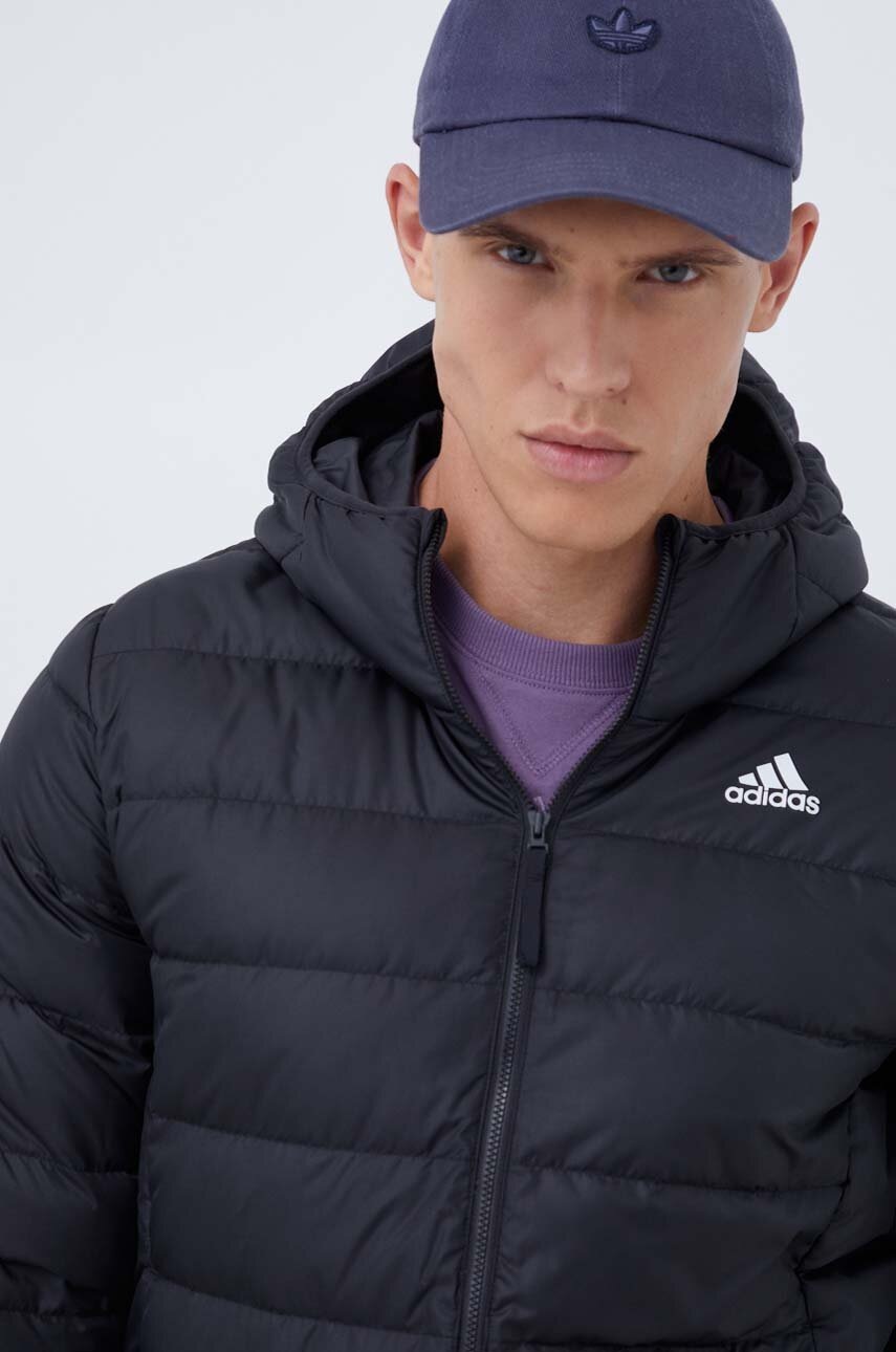 Пухова куртка adidas Essentials чоловіча колір чорний зимова HZ5723 