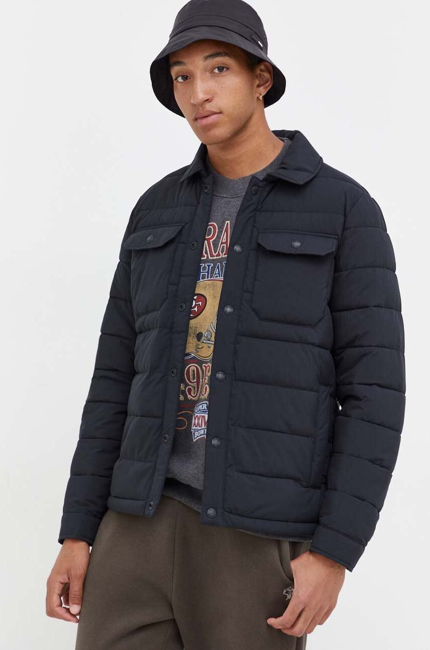 

Яке Hollister Co. в черно преходен модел, Черен