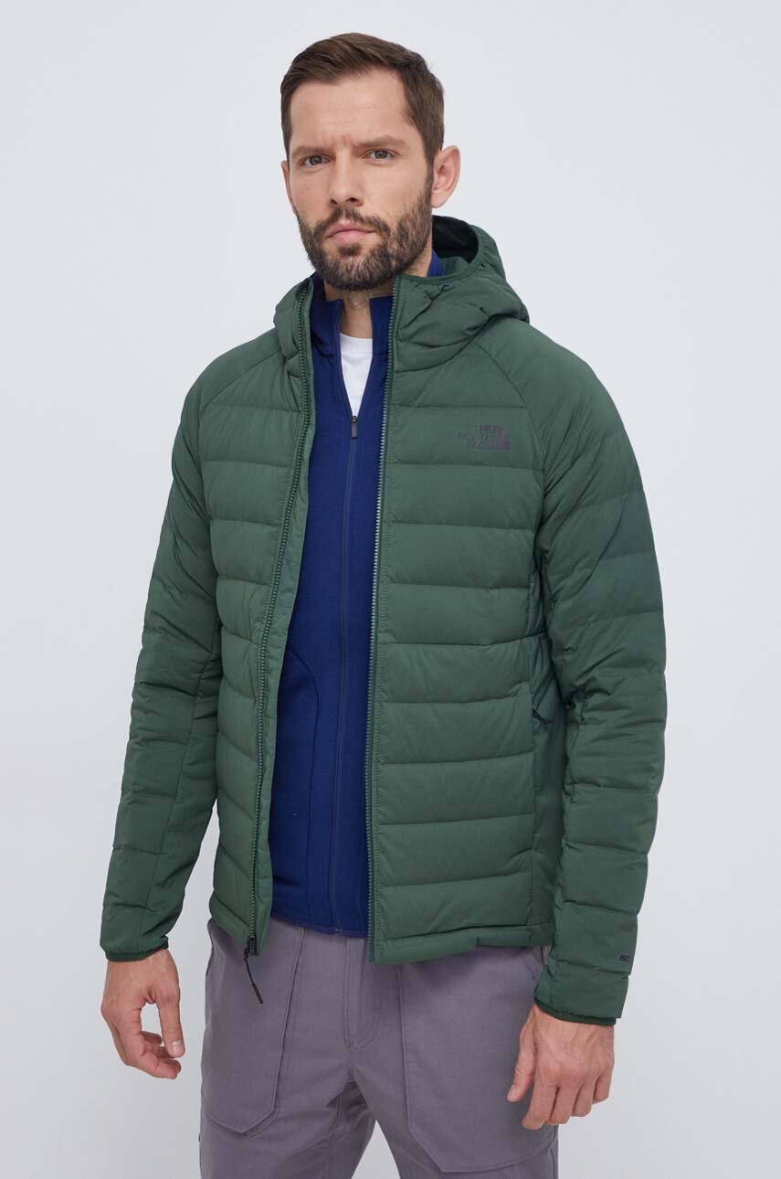 Levně Péřová sportovní bunda The North Face Bellview zelená barva