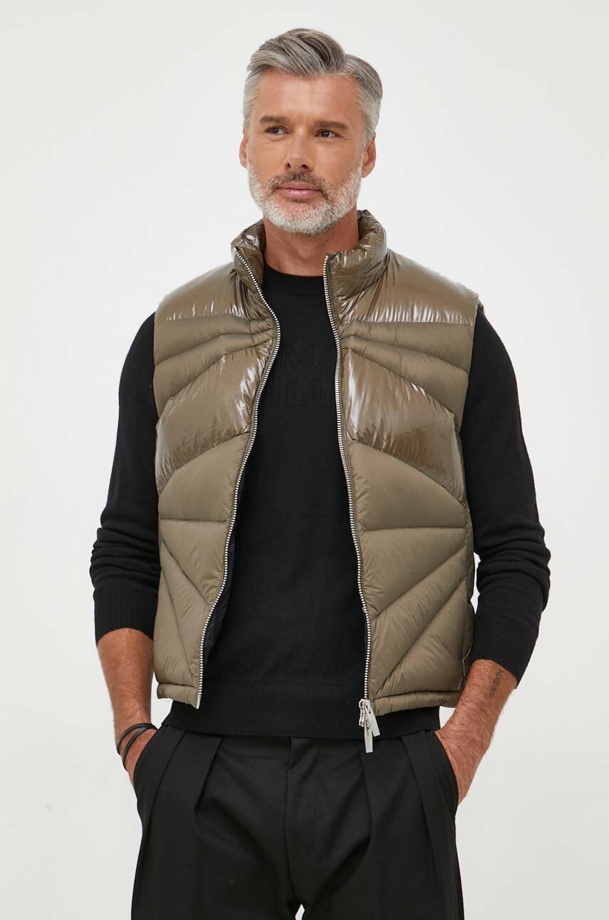 

Пухова безрукавка Armani Exchange чоловічий колір зелений