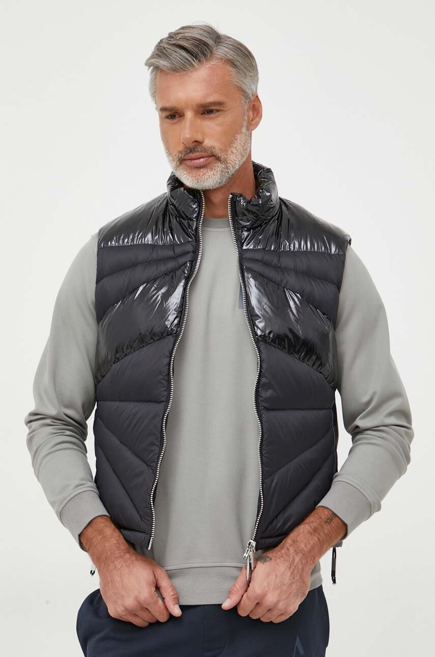 

Пухова безрукавка Armani Exchange чоловічий колір чорний