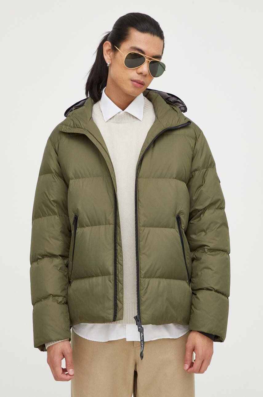 Péřová bunda Marc O′Polo pánská, zelená barva, zimní - zelená - Hlavní materiál: 100 % Polyester
