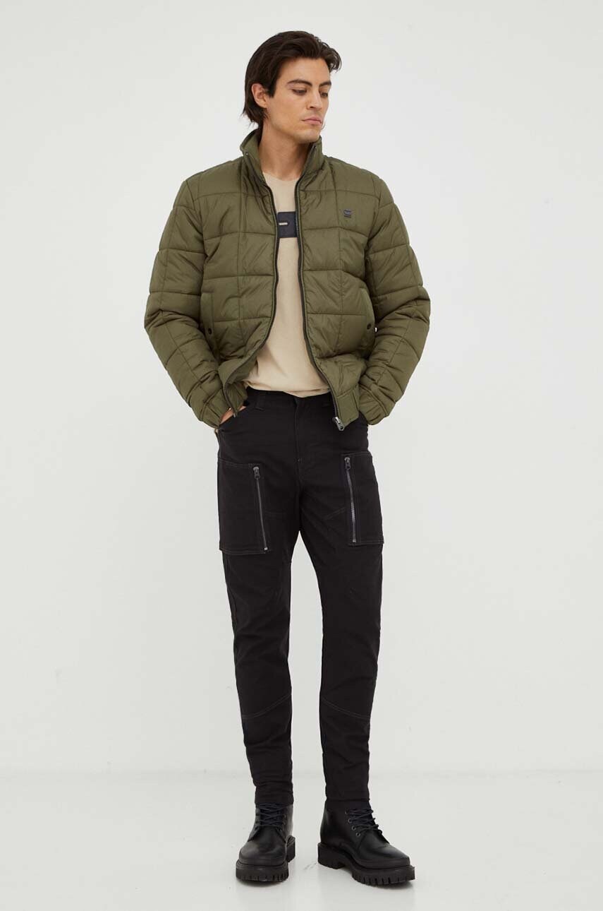 G-Star Raw geaca barbati, culoarea verde, de iarna