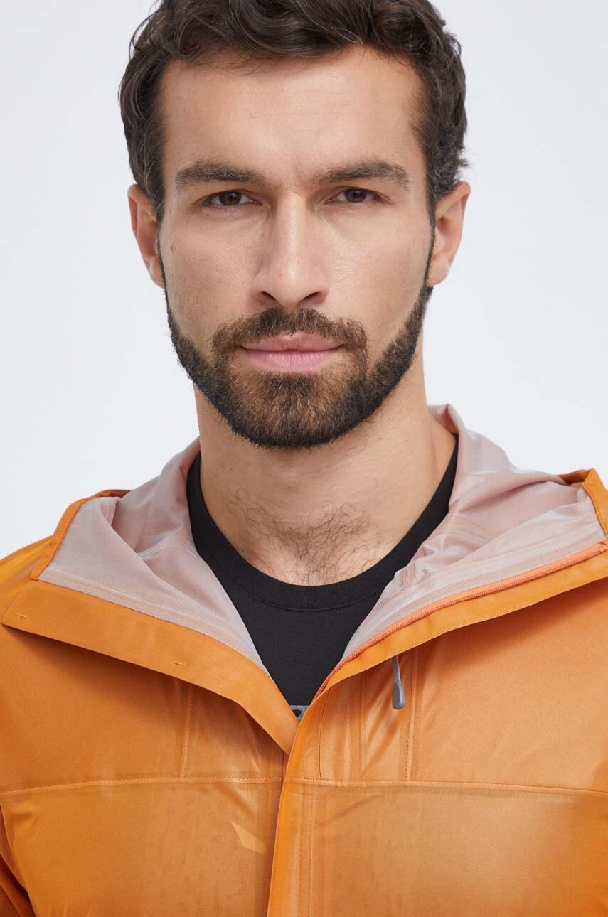 Αδιάβροχο μπουφάν Houdini The Orange ανδρικό, χρώμα: πορτοκαλί φωτογραφία