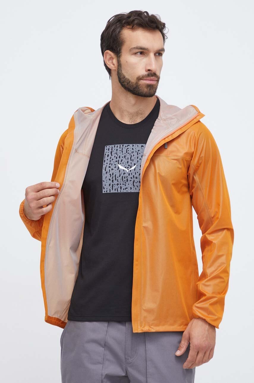 Αδιάβροχο μπουφάν Houdini The Orange ανδρικό, χρώμα: πορτοκαλί φωτογραφία