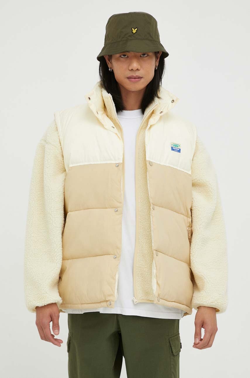 American Vintage vesta barbati, culoarea bej, de tranzitie