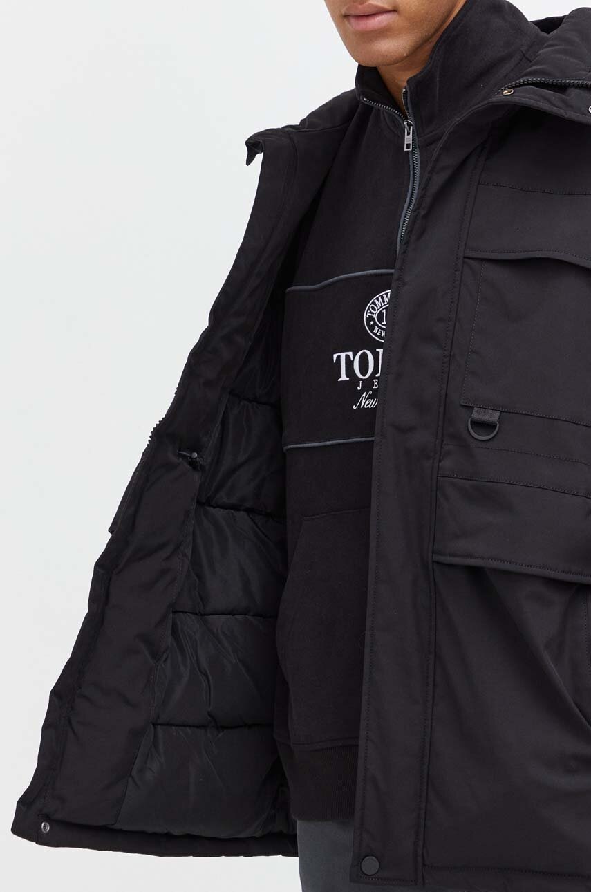 Μπουφάν Tommy Jeans χρώμα: μαύρο φωτογραφία