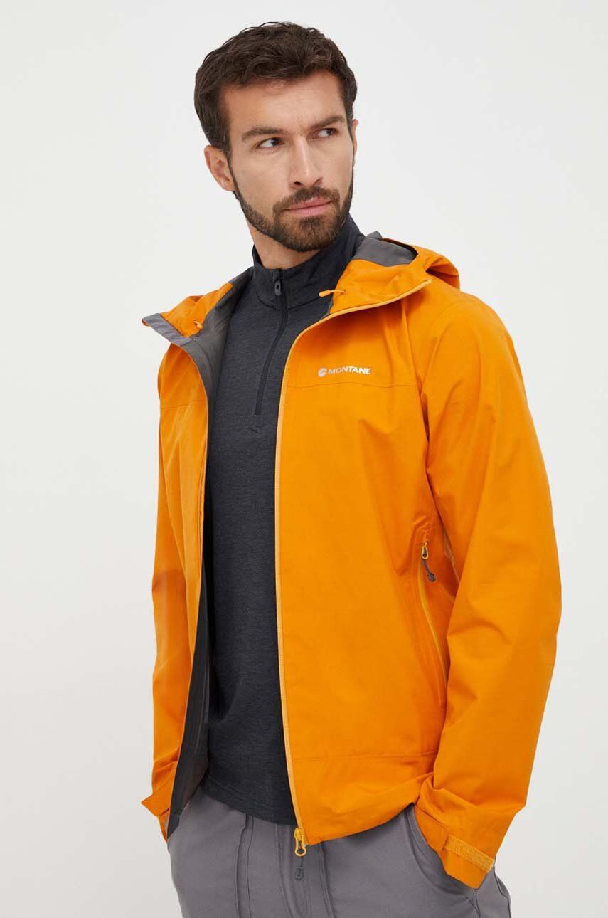 E-shop Nepromokavá bunda Montane Spirit pánská, oranžová barva, gore-tex