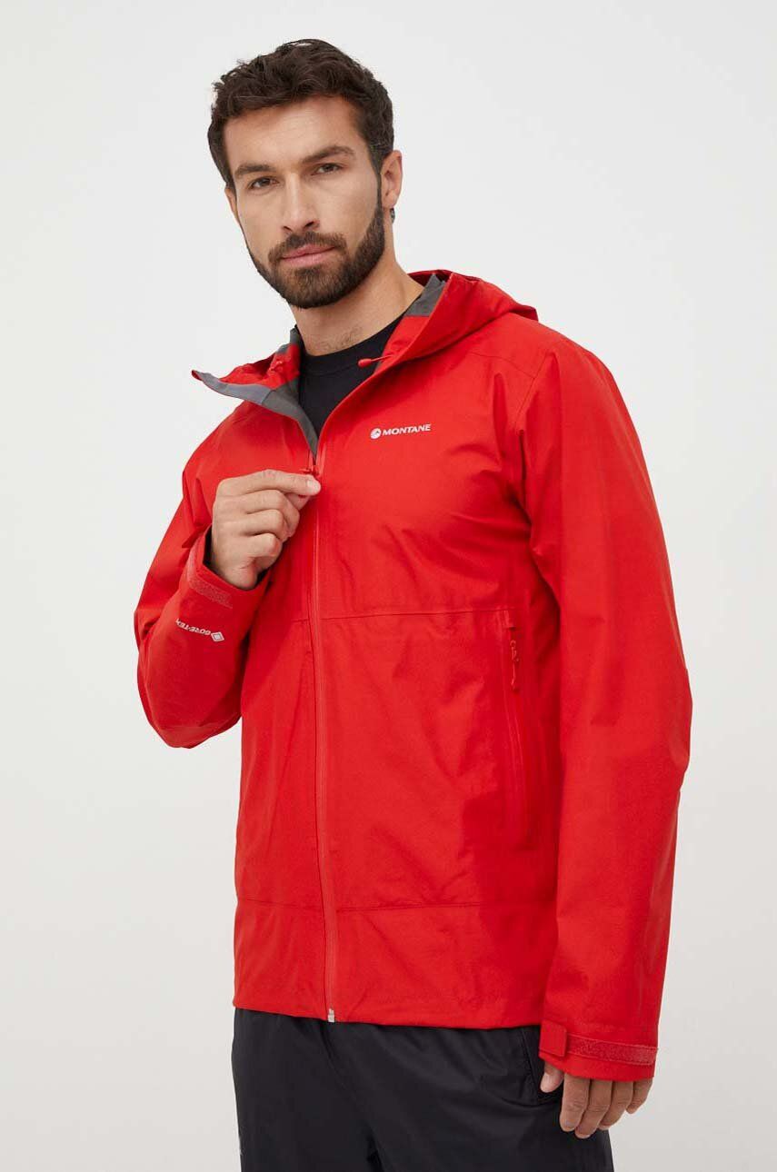 Levně Nepromokavá bunda Montane Spirit Lite pánská, červená barva, gore-tex, MSPLJ15