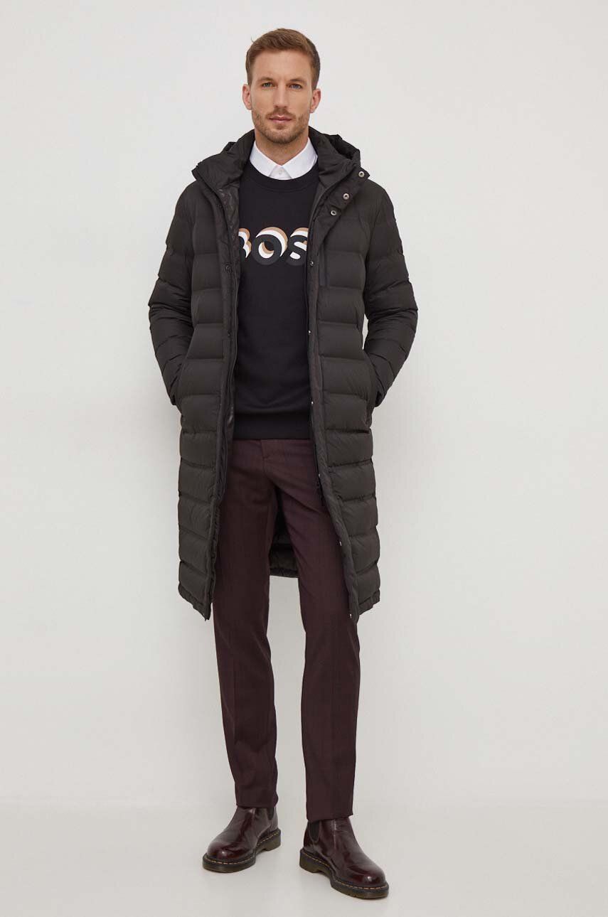 E-shop Péřová bunda Karl Lagerfeld pánská, černá barva, zimní