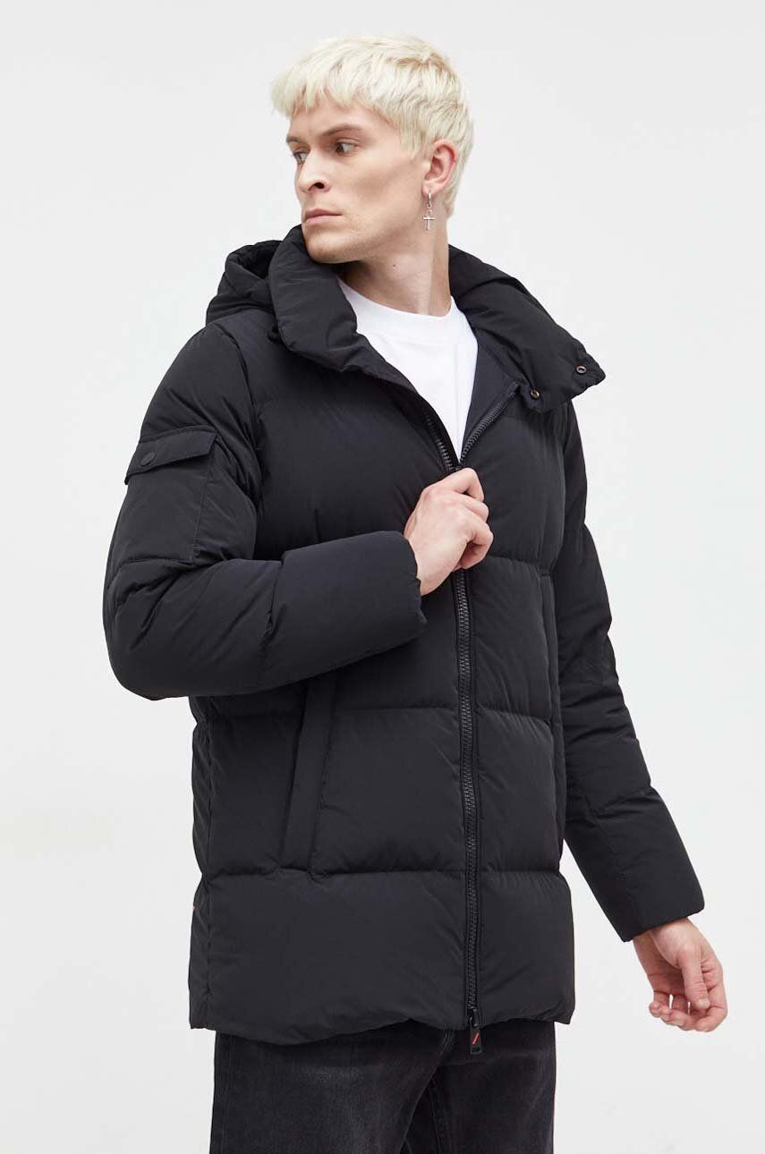 E-shop Péřová bunda After Label pánská, černá barva, zimní