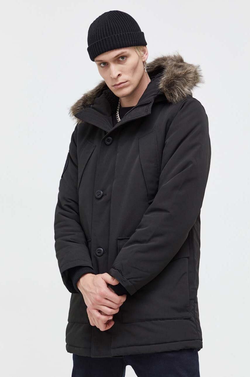 

Куртка Superdry мужская цвет чёрный зимняя