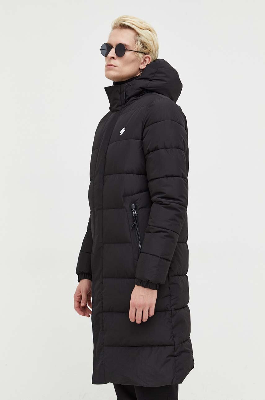 

Куртка Superdry чоловіча колір чорний зимова
