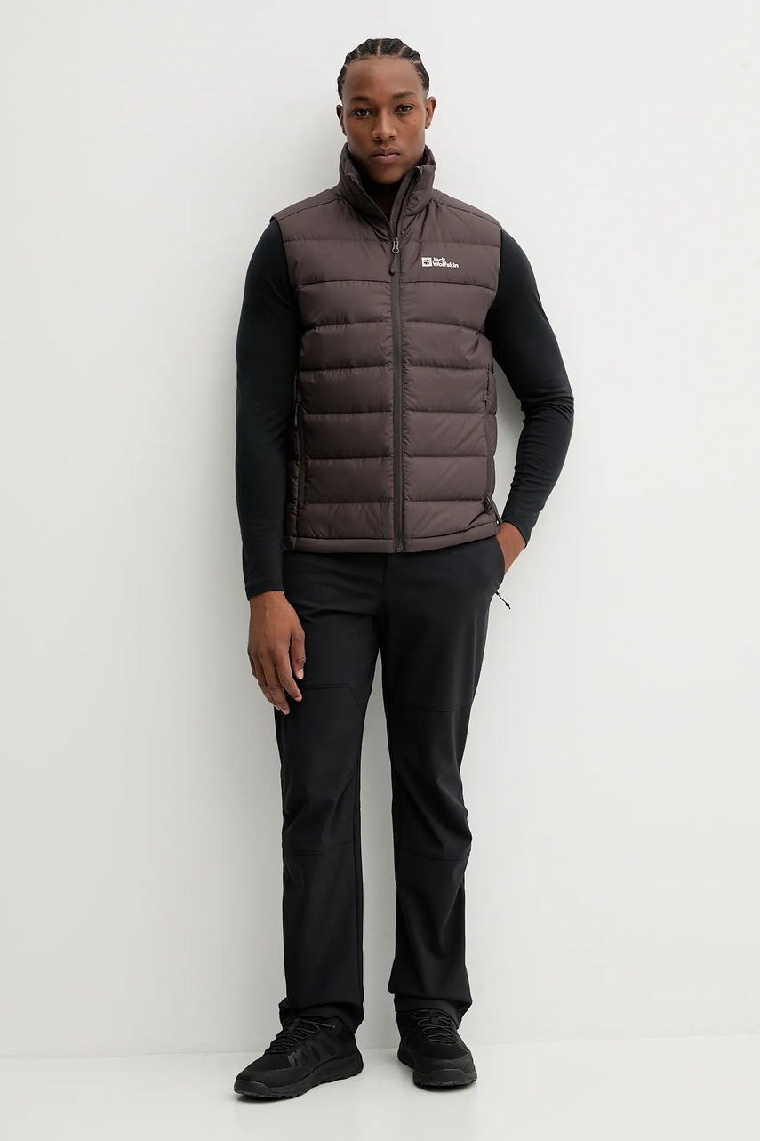 Спортивный пуховый жилет Jack Wolfskin Ather цвет синий демисезонная 1207691 Спортивный пуховый жилет Jack Wolfskin Ather цвет синий демисезонная 1207691