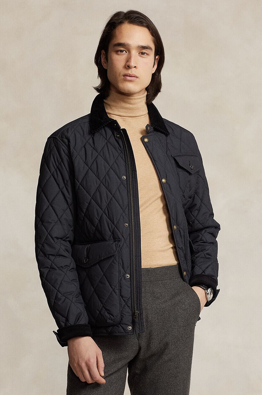 Levně Bunda Polo Ralph Lauren pánská, tmavomodrá barva, přechodná