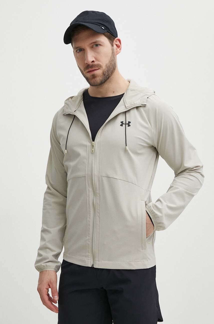 Under Armour geaca barbati, culoarea bej, de tranzitie, 1377171