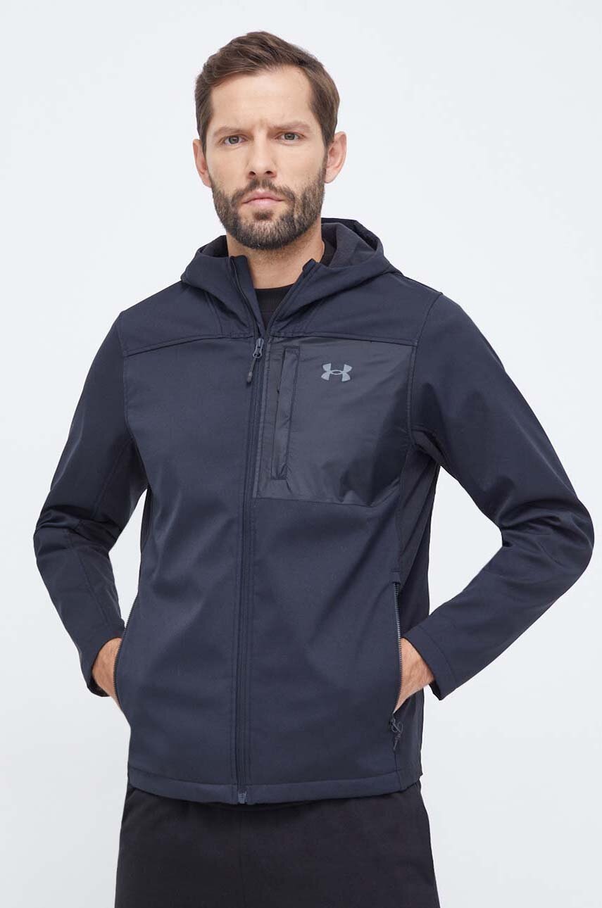 Bunda Under Armour pánská, černá barva, přechodná - černá - Hlavní materiál: 100 % Polyester Oz