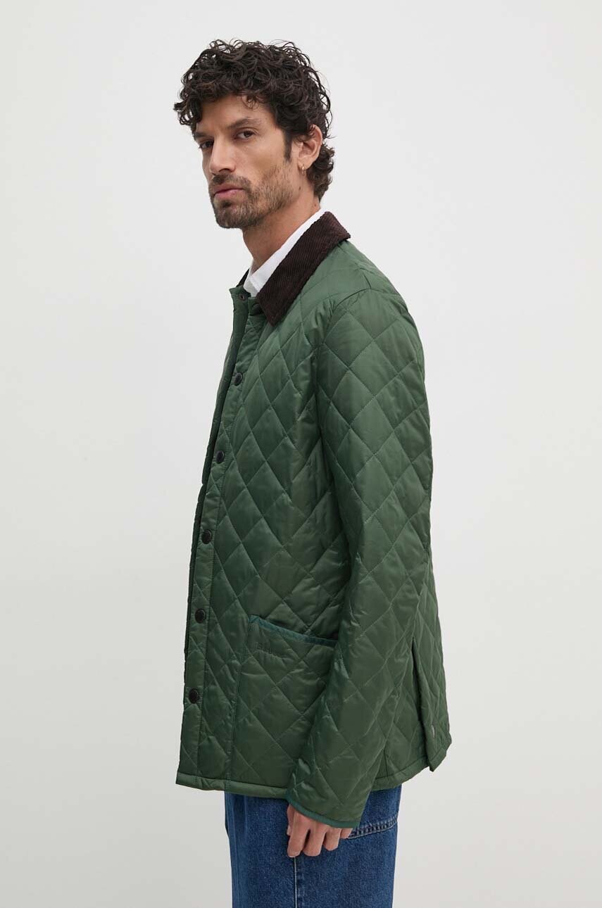 Barbour geaca barbati, culoarea verde, de tranzitie Barbour geaca barbati, culoarea verde, de tranzitie
