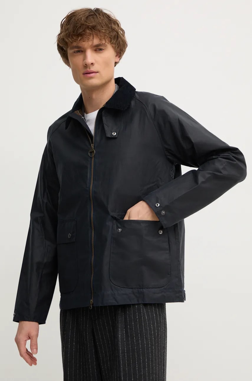 Barbour jacheta de bumbac culoarea verde, de tranzitie Barbour jacheta de bumbac culoarea verde, de tranzitie