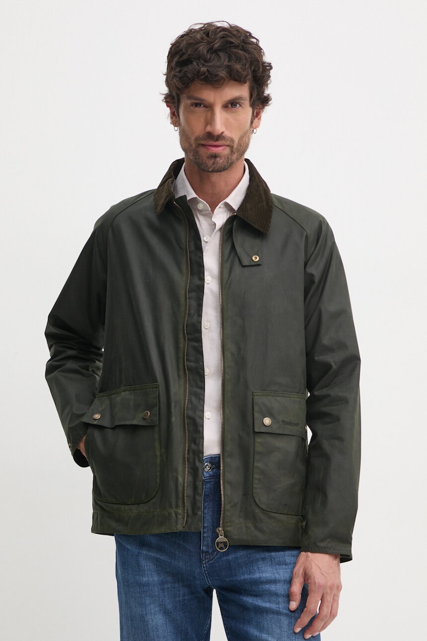 Barbour jacheta de bumbac culoarea verde, de tranzitie