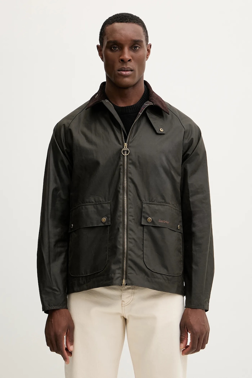 Barbour jacheta de bumbac culoarea verde, de tranzitie