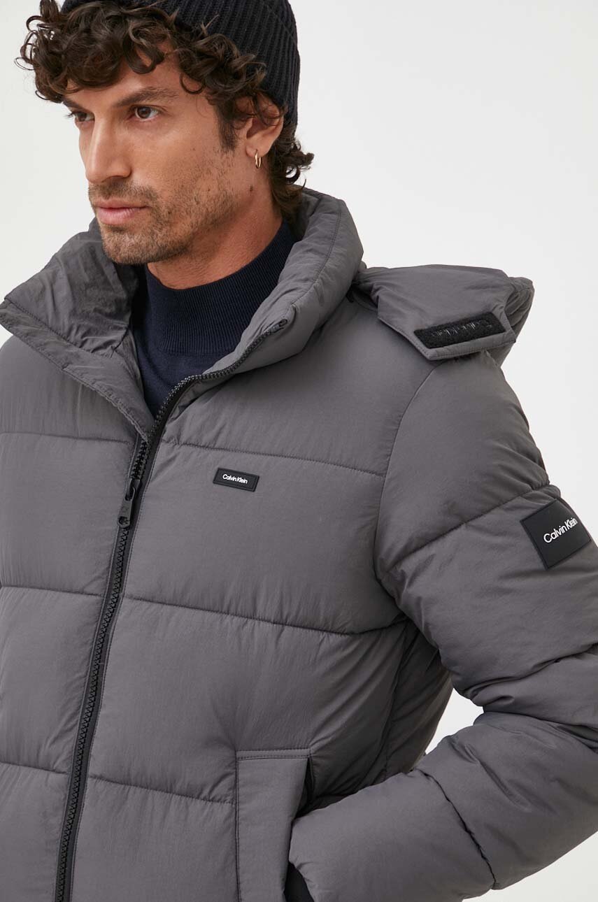 

Яке Calvin Klein в сиво зимен модел, Сив