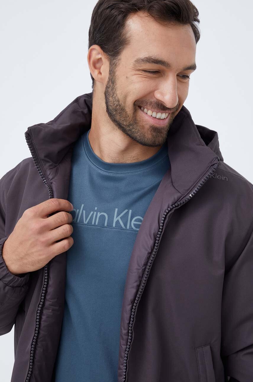 

Яке Calvin Klein Performance в сиво зимен модел, Сив