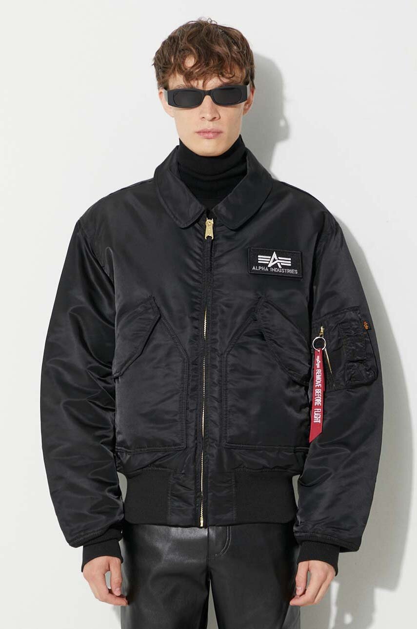 Alpha Industries  jacket CWU 45 men's black color 100102.03