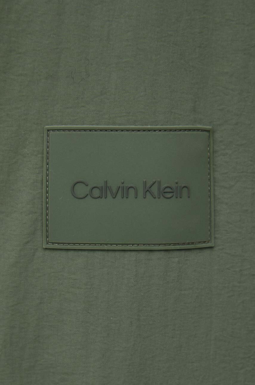 Пухова куртка Calvin Klein чоловіча колір зелений зимова 