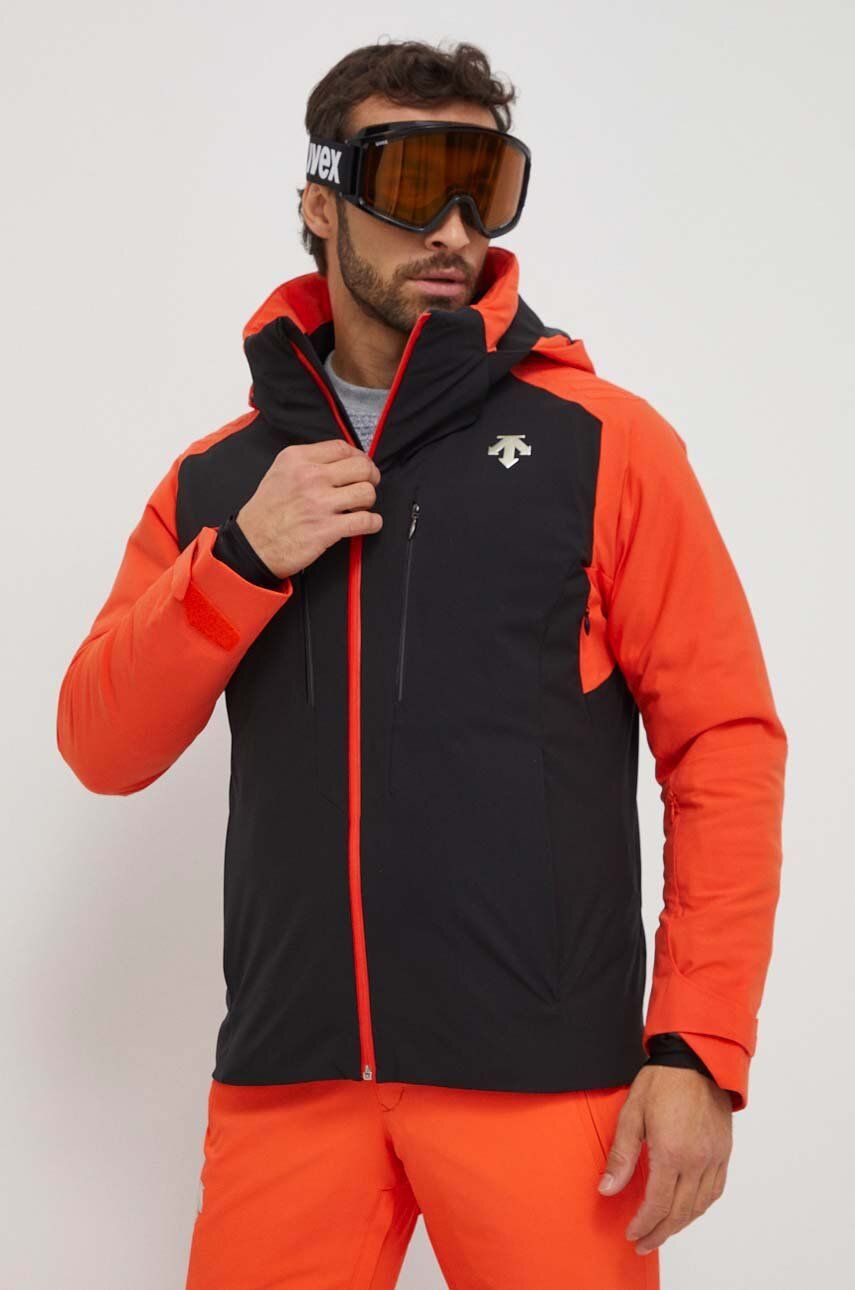 Lyžařská bunda Descente Nigel oranžová barva - oranžová - Hlavní materiál: 51 % Polyester