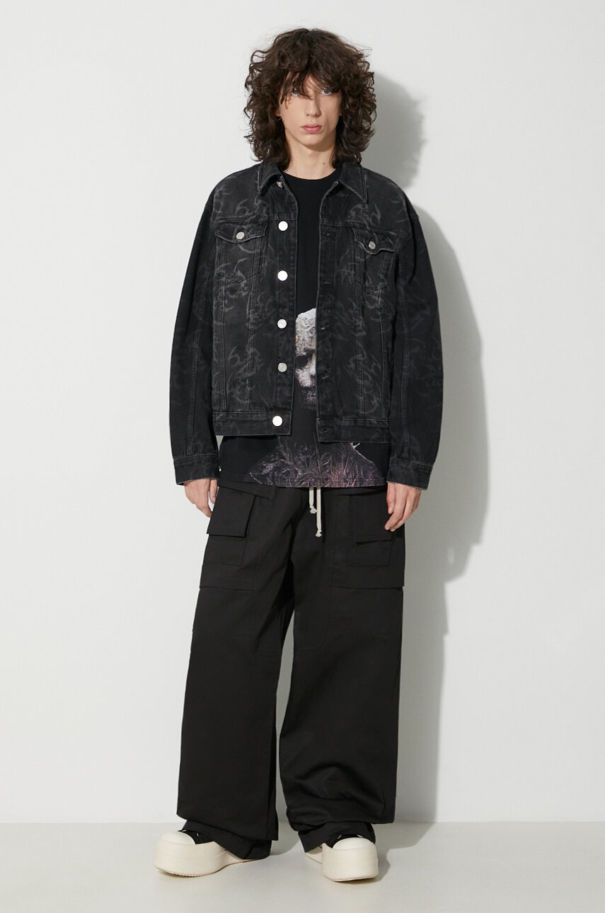 Τζιν μπουφάν Han Kjøbenhavn ανδρικό, χρώμα: μαύρο φωτογραφία