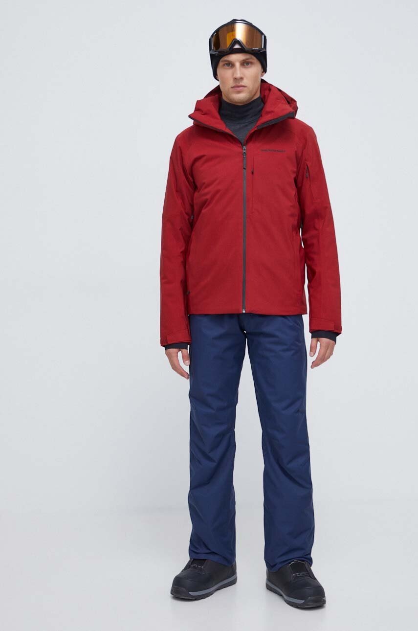 Μπουφάν για σκι Peak Performance Maroon χρώμα: κόκκινο φωτογραφία