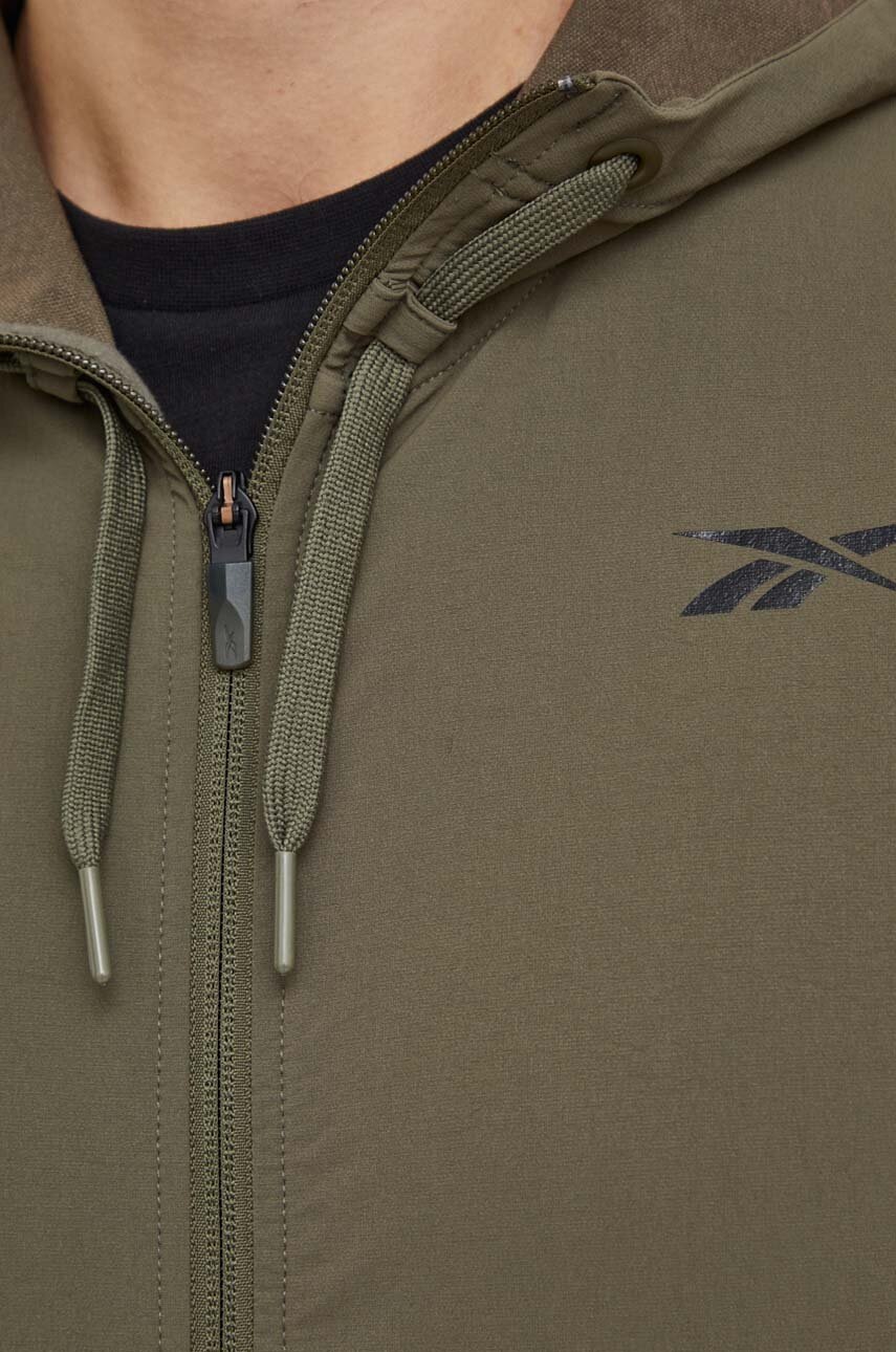 Μπουφάν Reebok χρώμα: πράσινο φωτογραφία