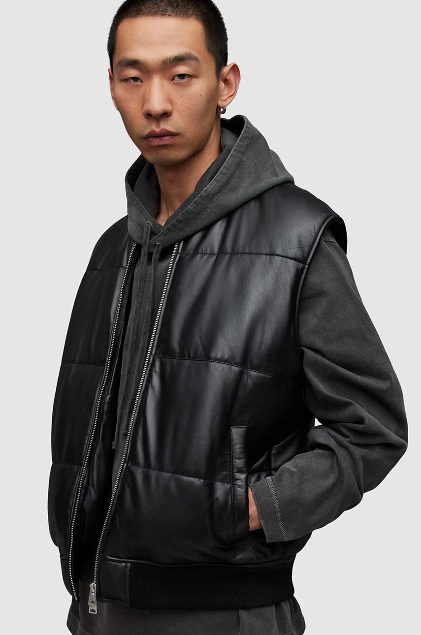 Безрукавка AllSaints ML007Y NARO PUFFER JACKET чоловіча колір чорний перехідна 