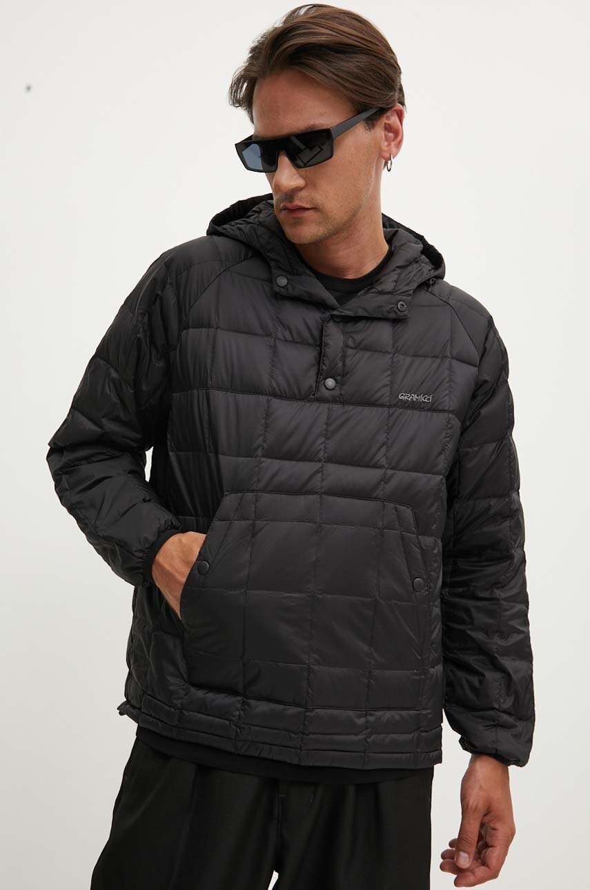 Gramicci geacă de puf Down Pullover Jacket bărbați, culoarea negru, de tranziție, G3FU.J102.TG