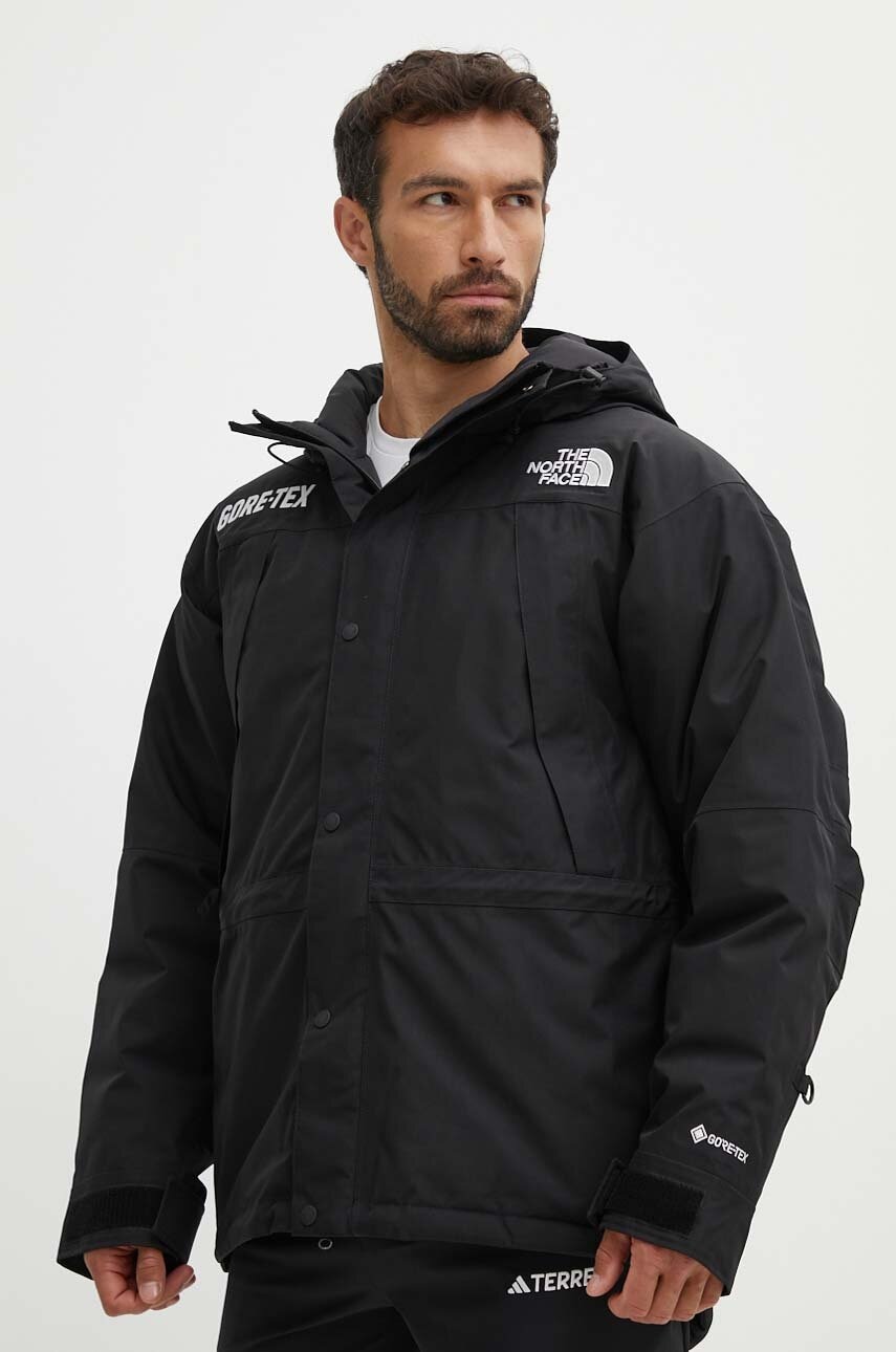 The North Face geacă Gore - Tex Mountain Insulated Jacket bărbați, culoarea negru, de tranziție, oversize, NF0A831KJK31