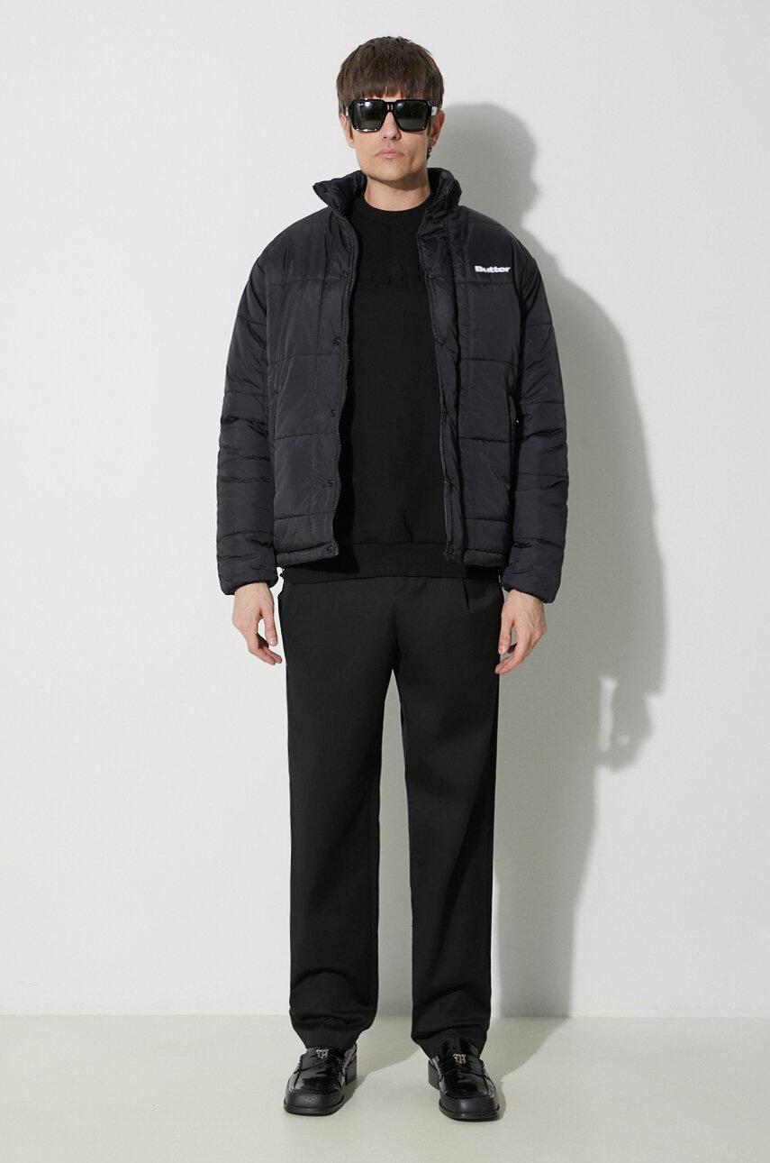 Μπουφάν Butter Goods Grid Puffer Jacket χρώμα: μαύρο, BGQ423D22403 φωτογραφία