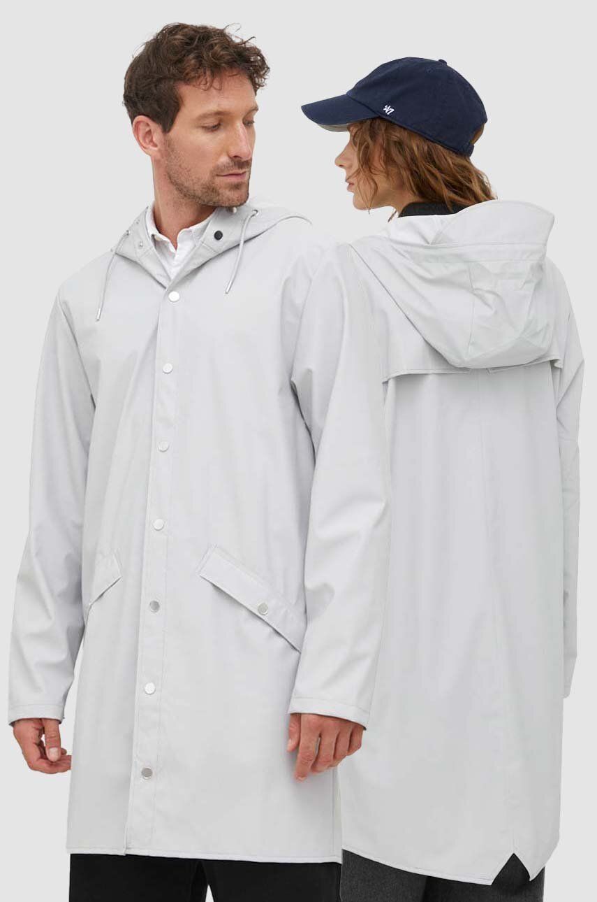 E-shop Nepromokavá bunda Rains 12020 Jackets šedá barva, přechodná