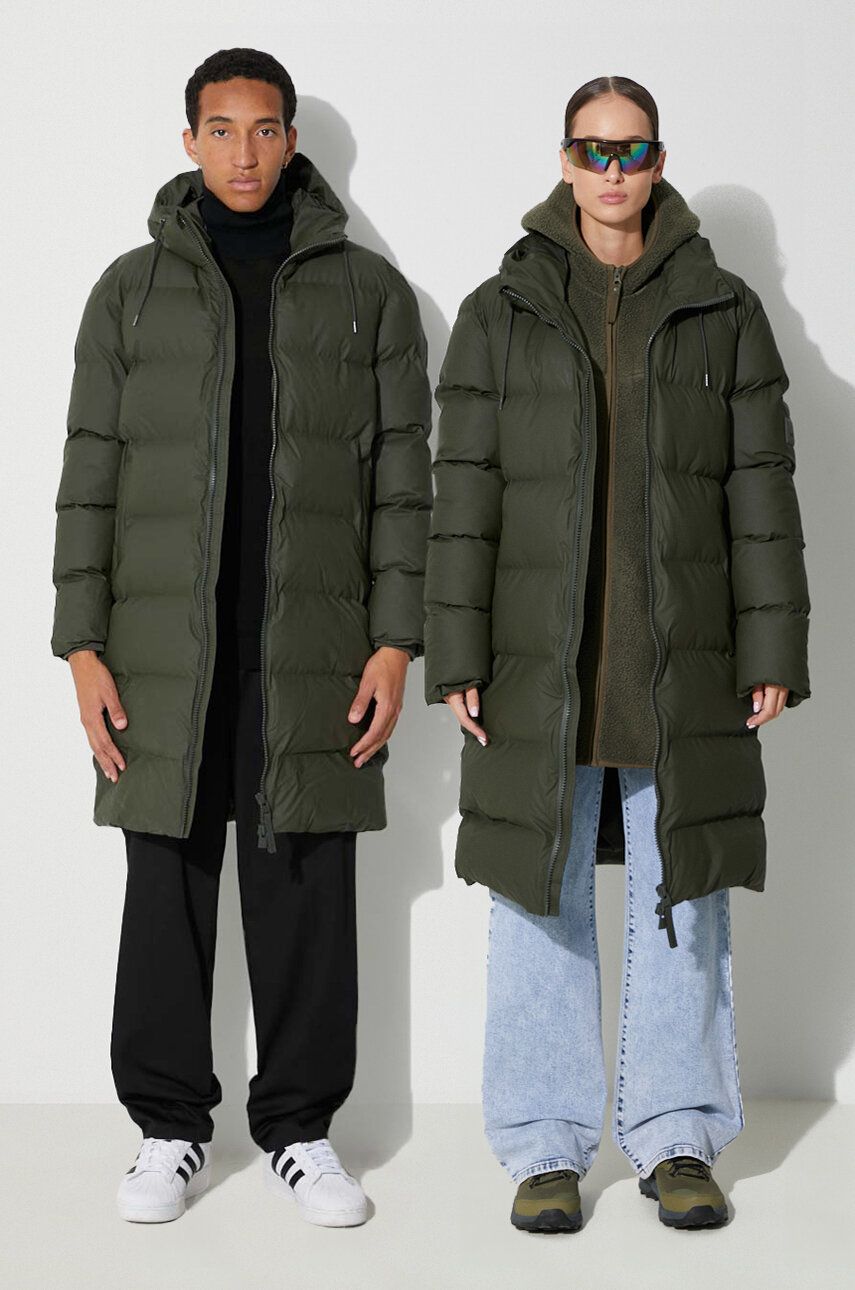E-shop Bunda Rains 15130 Jackets zelená barva, zimní