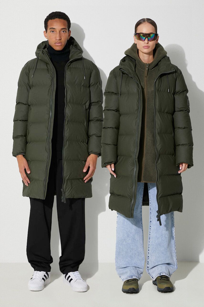 Rains Geaca 15130 Jackets Culoarea Verde, De Iarna