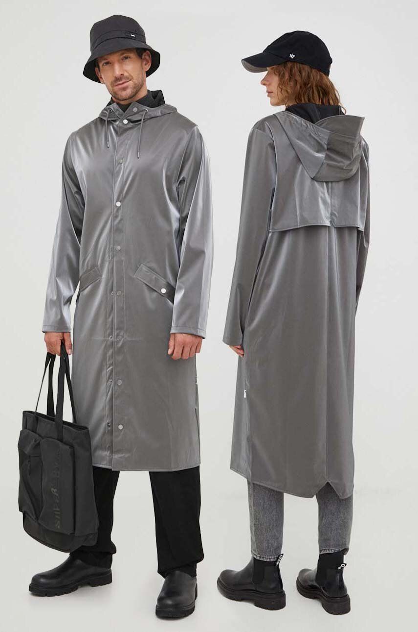 Levně Nepromokavá bunda Rains 18360 Jackets stříbrná barva, přechodná